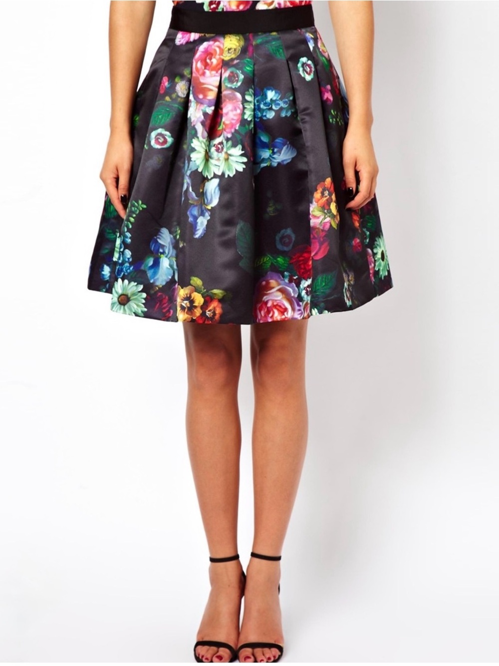 Ted Baker London Flowtii oil painting print skirt